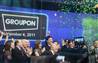 Employees and guests celebrate Groupon's IPO on Nov. 4.