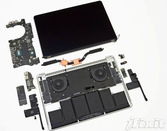 iFixit tears the MacBook Pro with Retina Display to pieces, 